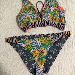 Maaji Tropical Print Bikini - Green, Pink, Yellow